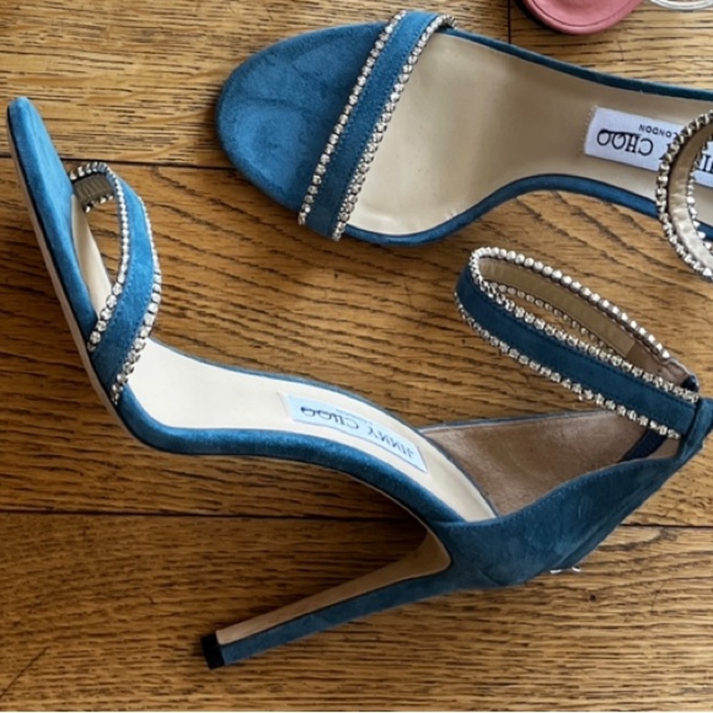 Authentic Jimmy Choo Jewel Trimmed Heels - Picture 3 of 3
